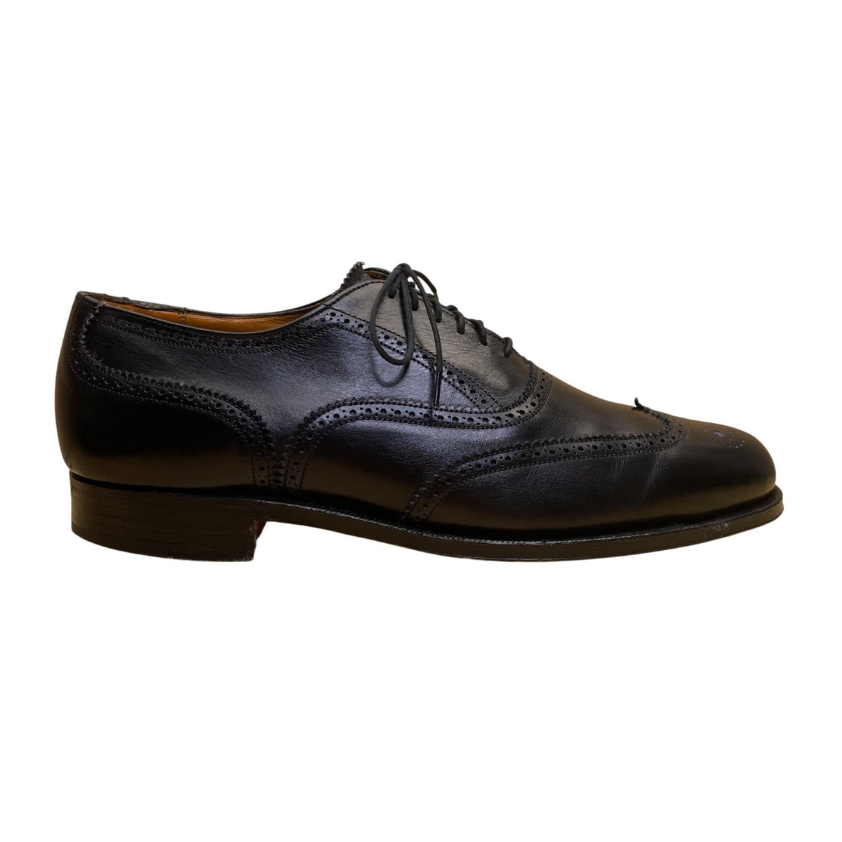 Britches Georgetowne Men’s Black Leather Wingtip Oxford Dress Shoes Size 10D