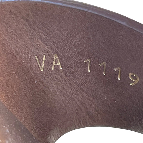 Celine Women’s Brown Leather Open Toe Cross-Strap Flat Slide Sandals Size 38