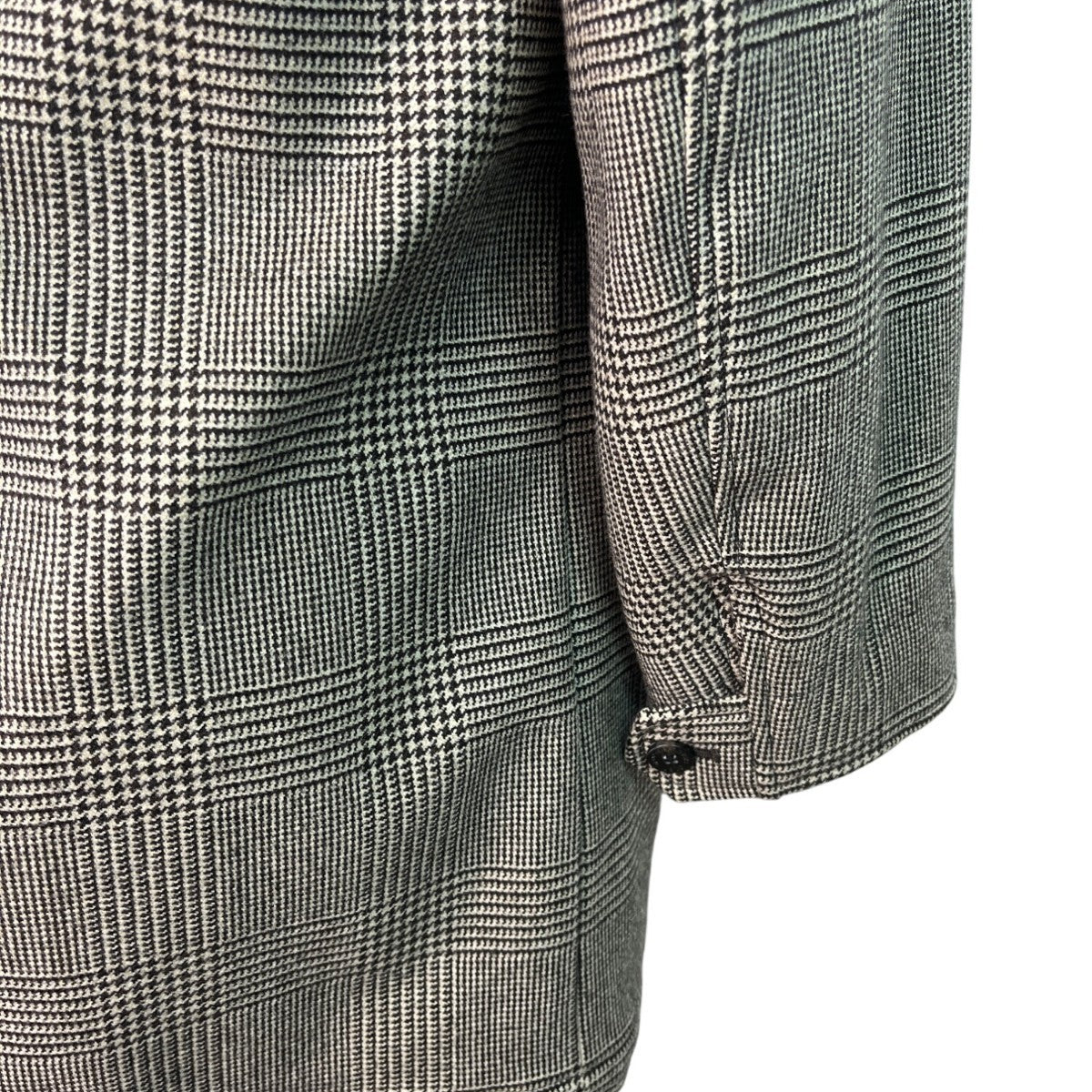 Brooks Brothers Style Gray Plaid Mens Wool Jacket With Quilted Lining Size L