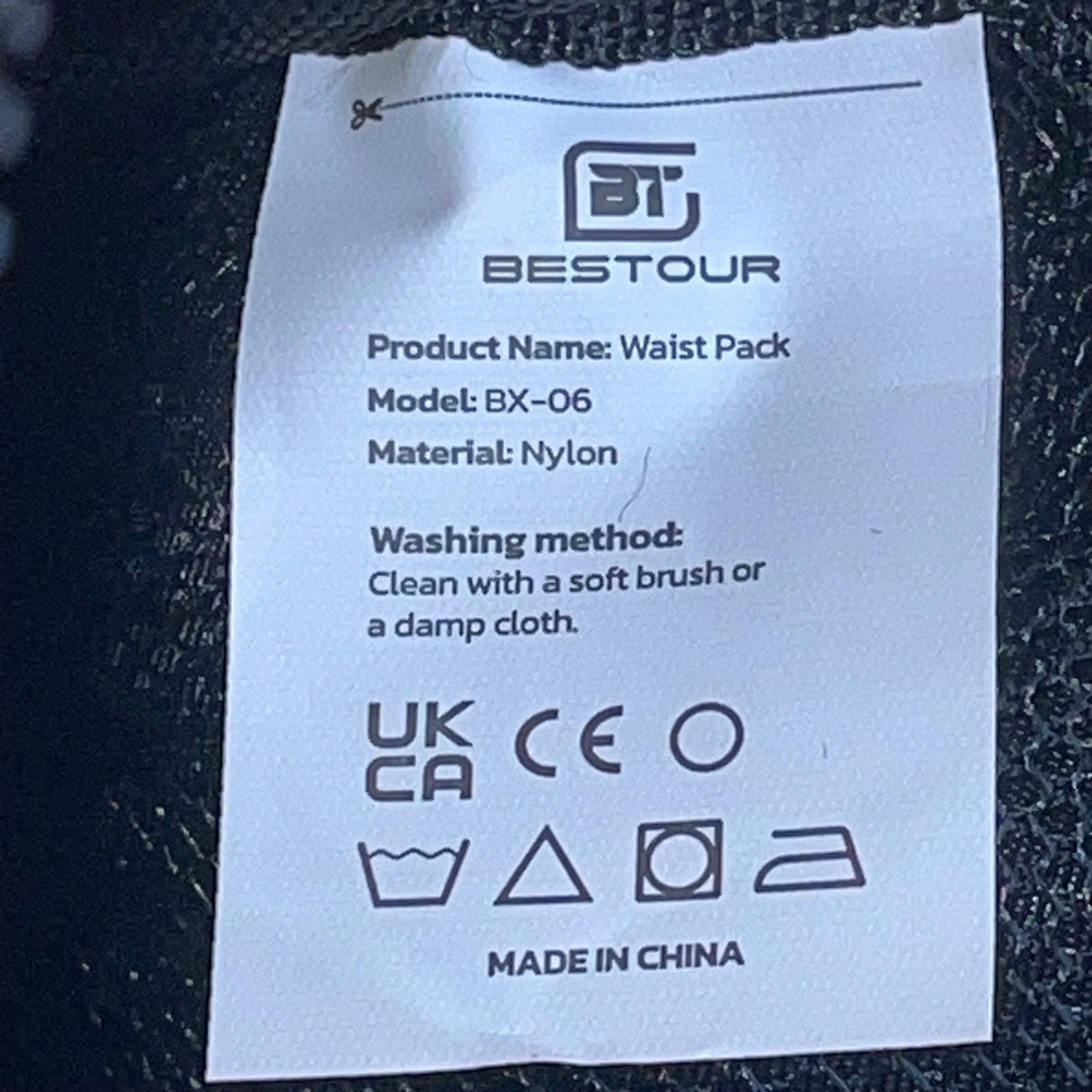 Bestour Unisex Black Nylon Versatile Adjustable Belt Storage BX-06 Waist Pack