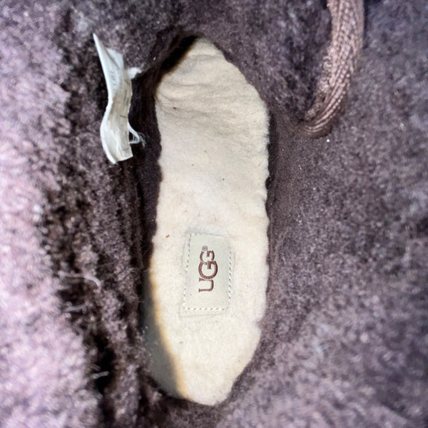 Vintage UGG Men’s Dark Brown Leather Lace-Up Shearling Lined Boots Size 10