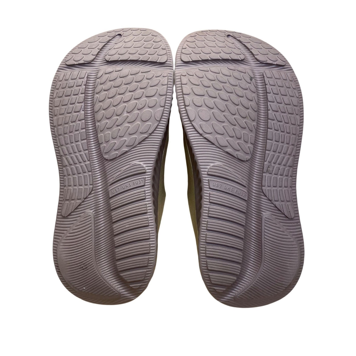 Kuilu Women’s Beige Slip-On Cushioned Footbed Buckle Design Sandals Size 7
