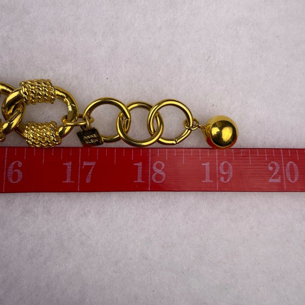 Anne Klein Women’s Gold Tone Metal Link Necklace Textured Statement Jewelry