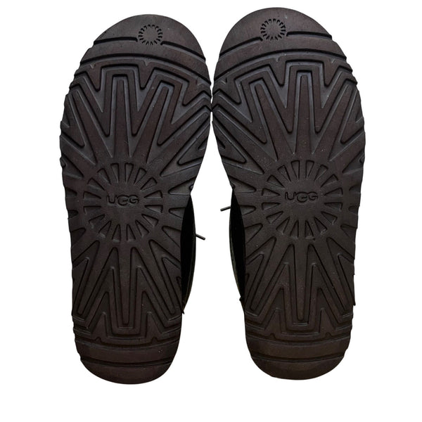 Vintage UGG Men’s Dark Brown Leather Lace-Up Shearling Lined Boots Size 10