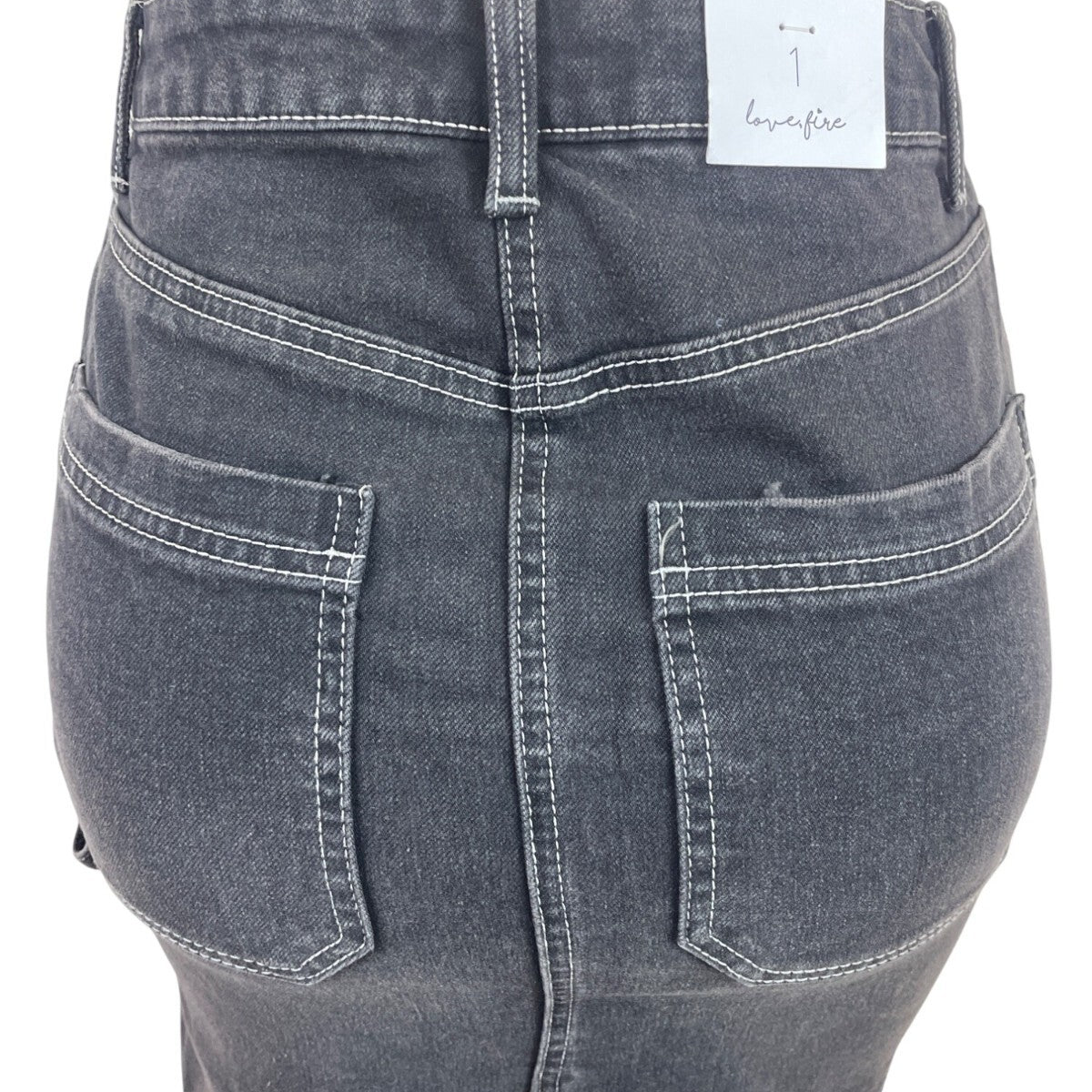 Love Fire High-Waisted Black Denim Pencil Skirt W/ Back Slit  Womens Sz 1 - New