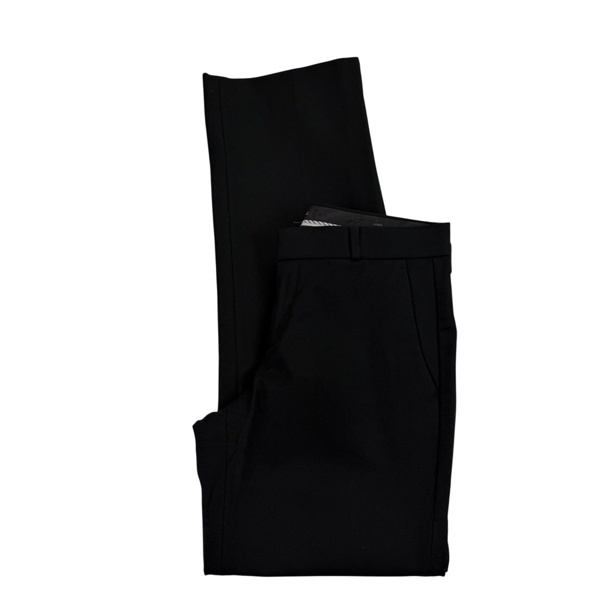 Banana Republic Women Black Cotton/Rayon Logan Trouser Mid-Rise Stretch Size 6