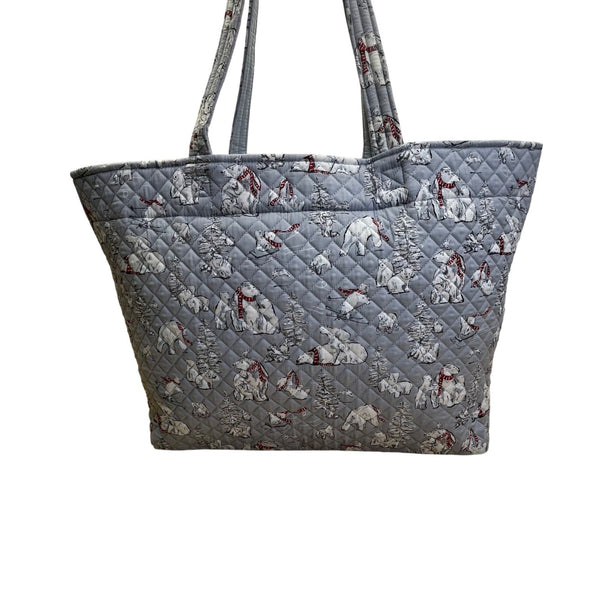 Vera Bradley Women’s Beary Merry Quilted Reversible Iconic Grand Tote Bag