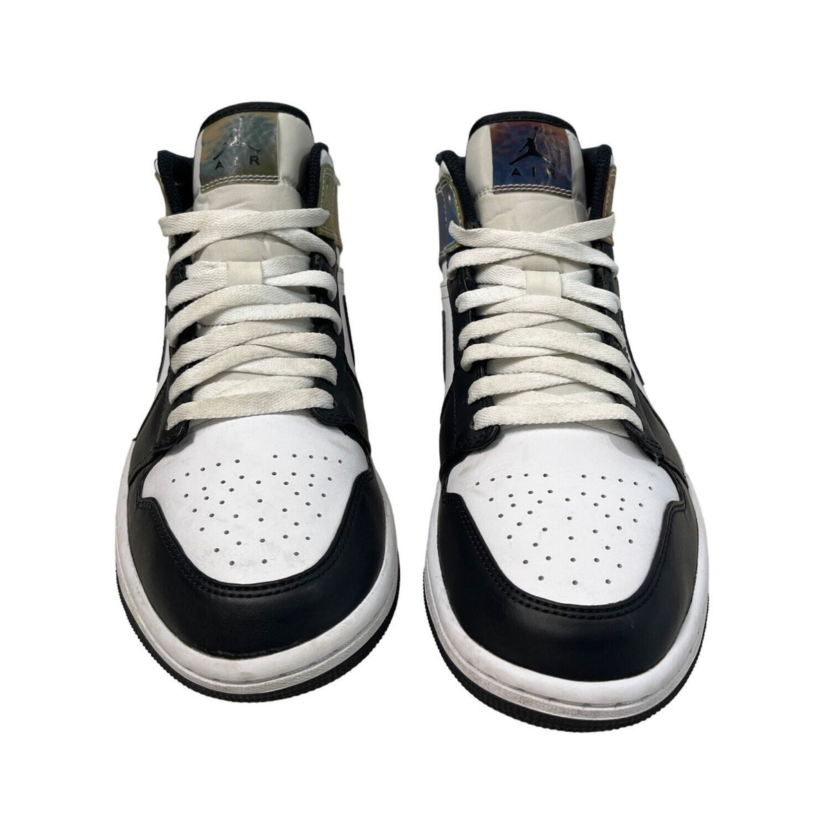 Nike Air Jordan 1 Mid Top Black and White Sz 8