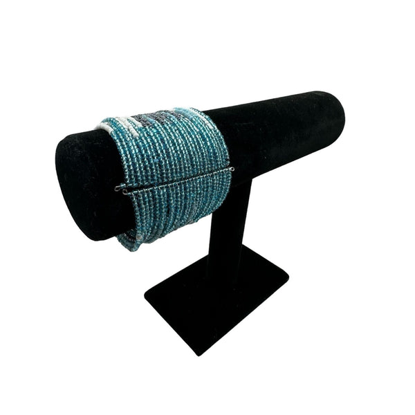 Handmade beaded cuff bracelet