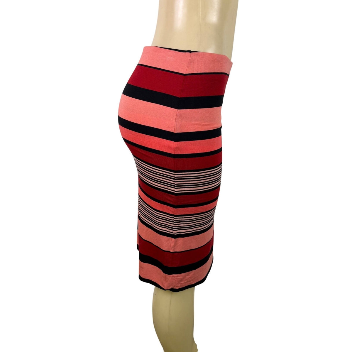 Loft Womens Multicolor Rayon Pencil Skirt Striped Stretch Size Small S New