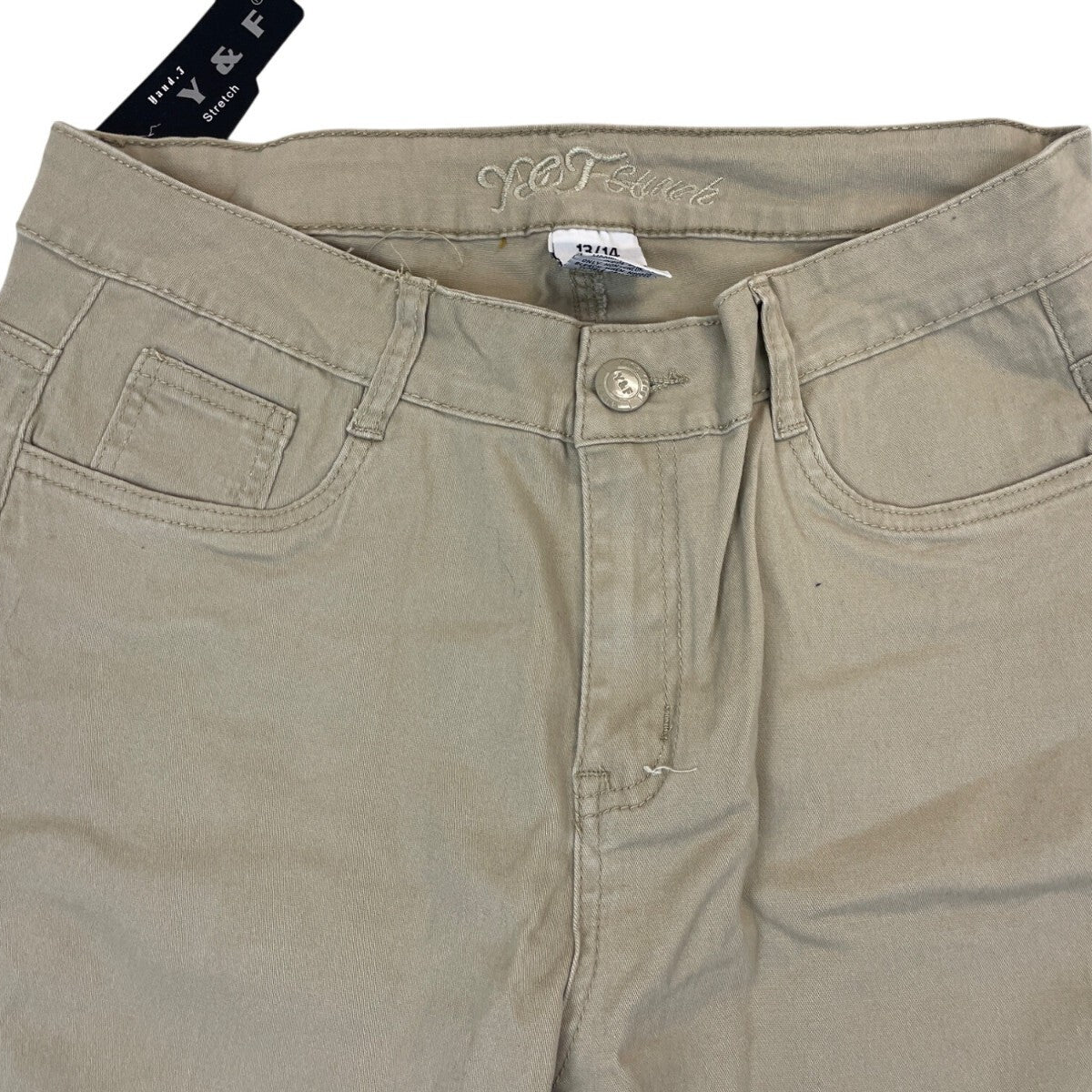 Y&F Stretch Womens Beige Skinny Jeans Cotton Blend Size 13/14 - New
