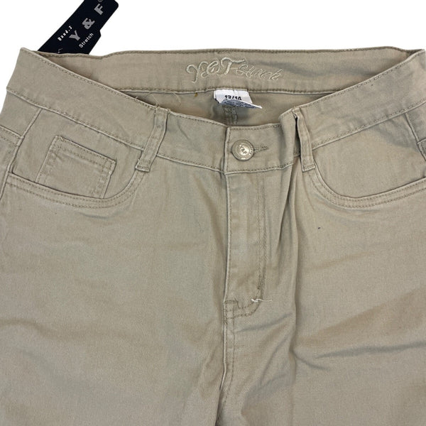 Y&F Stretch Womens Beige Skinny Jeans Cotton Blend Size 13/14 - New