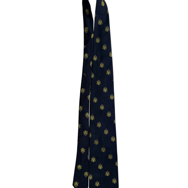Resilio Mens Navy & Yellow Woven Polyester Patterned Tie