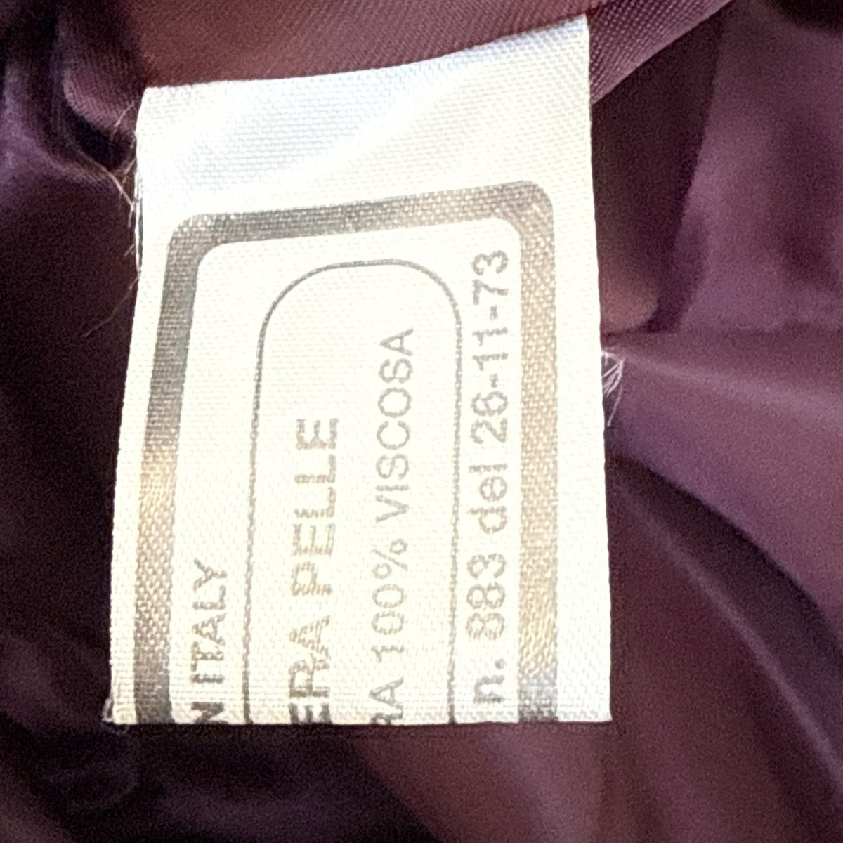 Pierotucci Womens Purple Leather Jacket With Zipper Closure Size 42