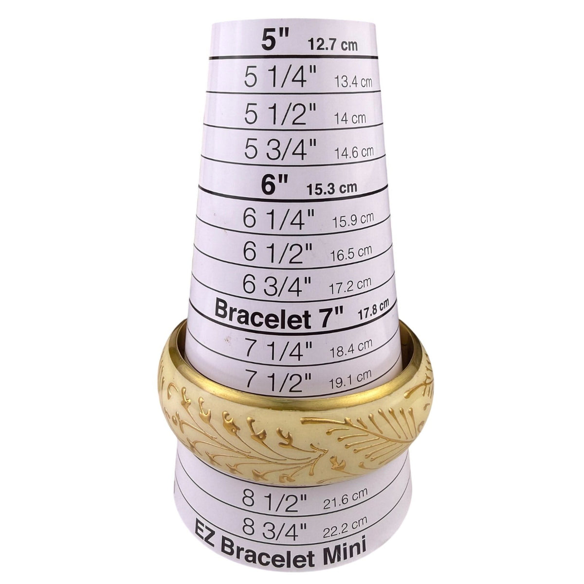 Antique Gold Tone Womens Metal Bangle Floral Engraved Design