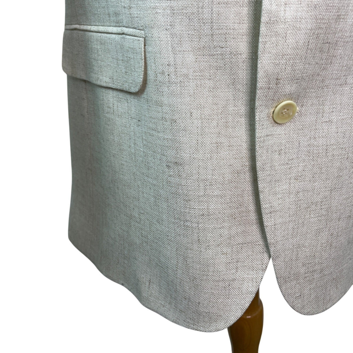 Haggar Beige Gentlemans Fit Dual button closure Front Pockets Mens Blazer Sz 40