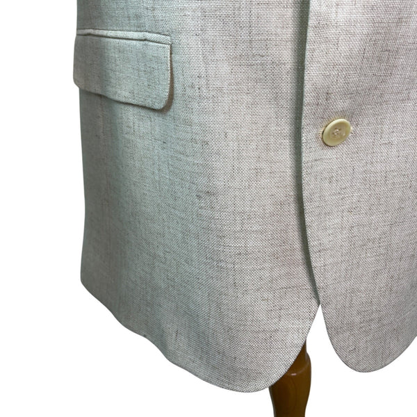 Haggar Beige Gentlemans Fit Dual button closure Front Pockets Mens Blazer Sz 40