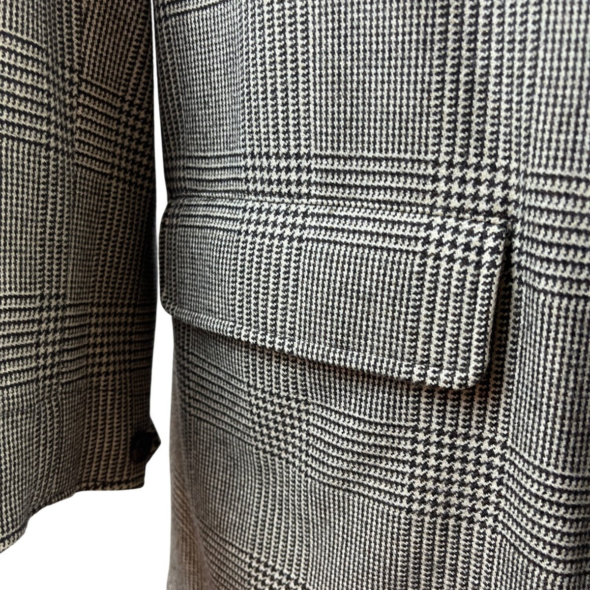 Brooks Brothers Style Gray Plaid Mens Wool Jacket With Quilted Lining Size L