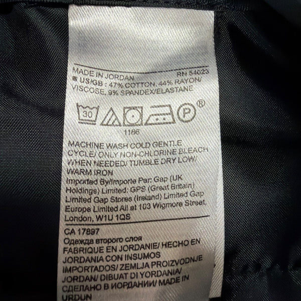 Banana Republic Women Black Cotton/Rayon Logan Trouser Mid-Rise Stretch Size 6