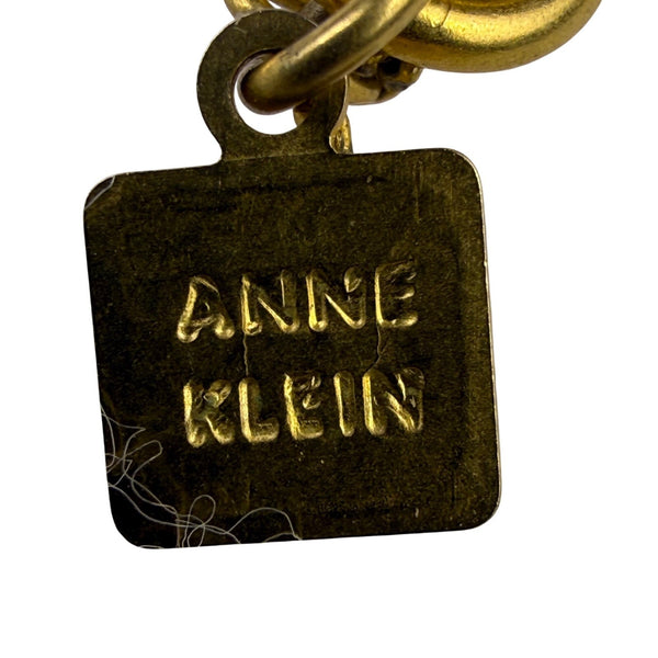 Anne Klein Womens Gold Tone Jewelry Necklace & Clip-On Butterfly Earrings Set