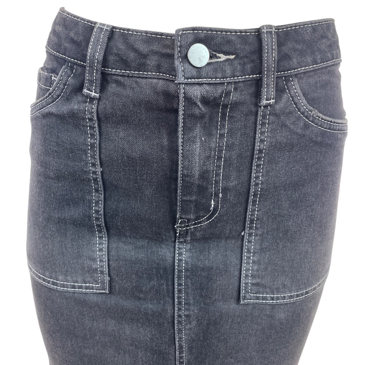 Love Fire High-Waisted Black Denim Pencil Skirt W/ Back Slit  Womens Sz 1 - New