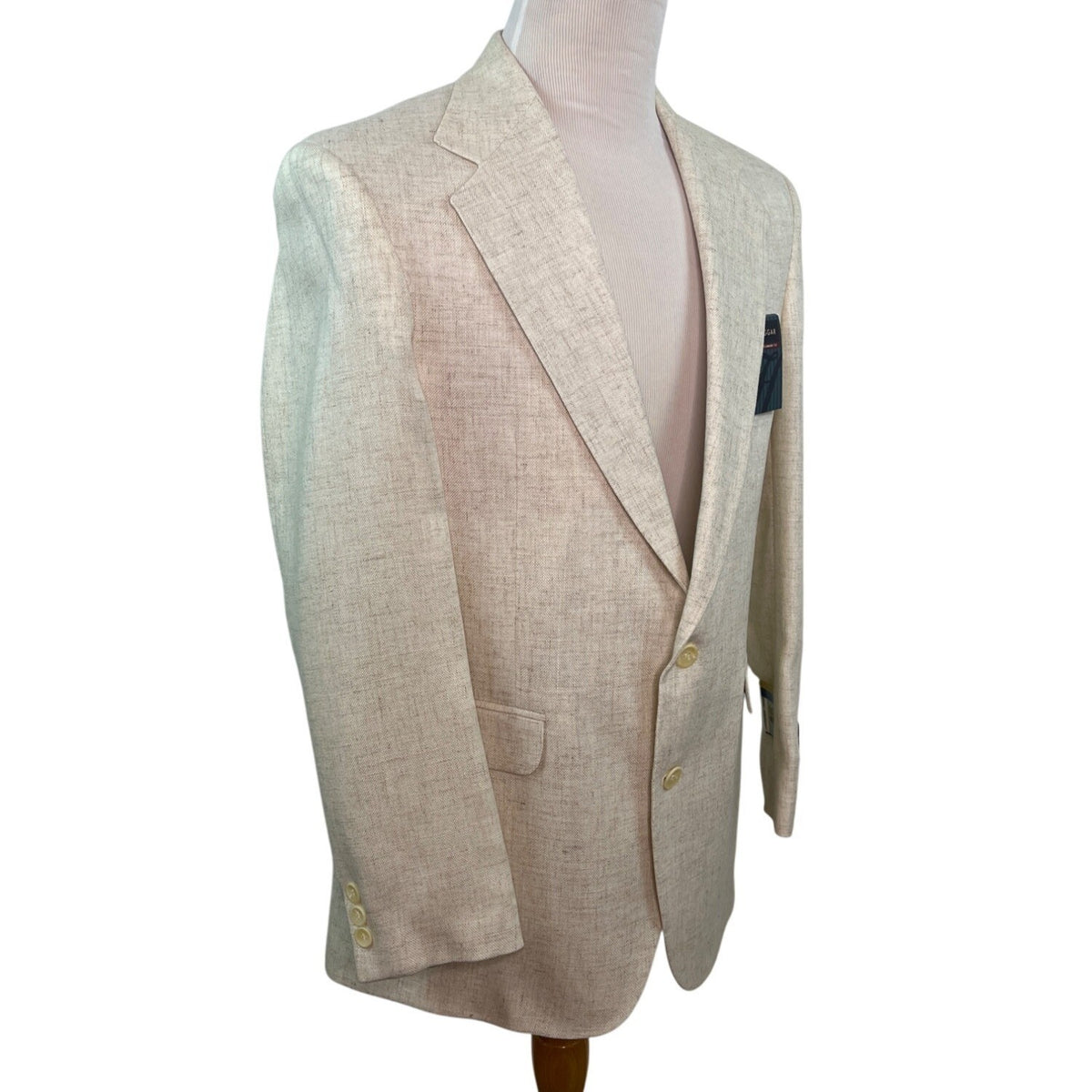 Haggar Beige Gentlemans Fit Dual button closure Front Pockets Mens Blazer Sz 40