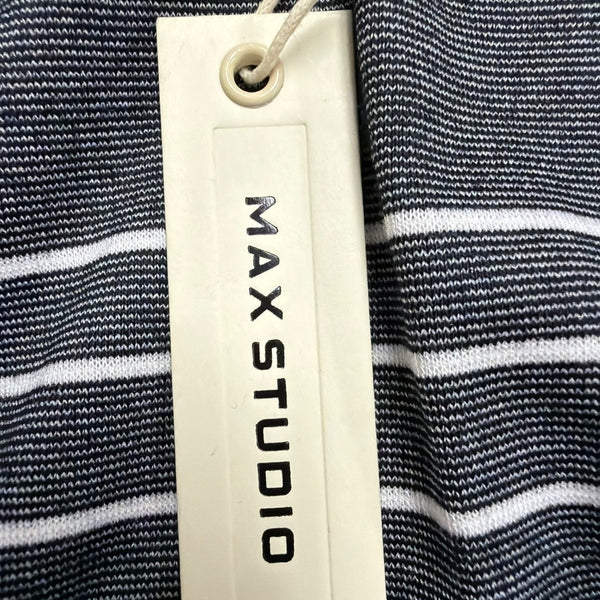 Max Studio Womens Black & White Striped Pencil Skirt Rayon Blend Stretch Size S