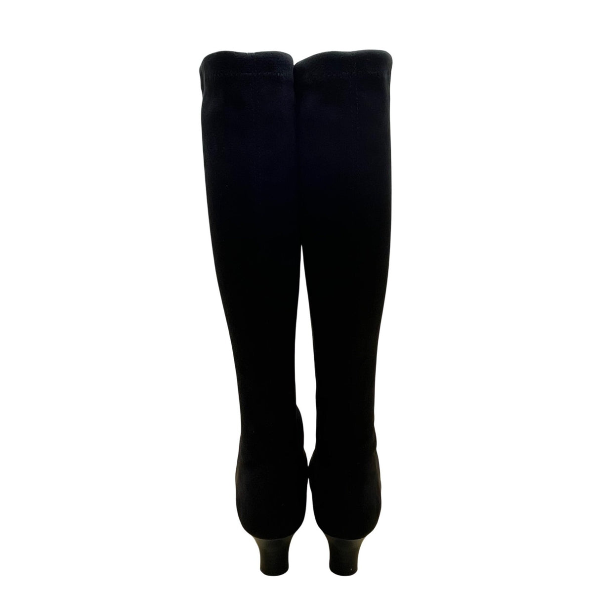 Boden Made In Italy Women’s Black Faux Suede Mid-Heel Knee-High Boots Size 38