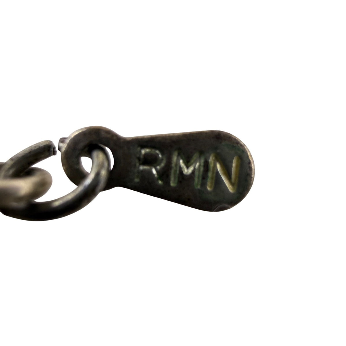 Rmn Womens Silver Tone Multi-Stone Long Necklace Chain Blue/Cream Accent