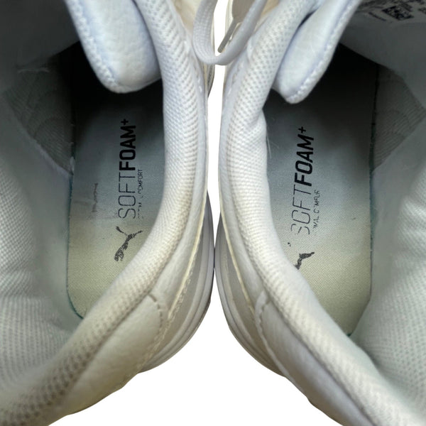 Puma Women’s White & Silver SoftFoam Lace-Up Smash V3 Platform Sneakers Size 7