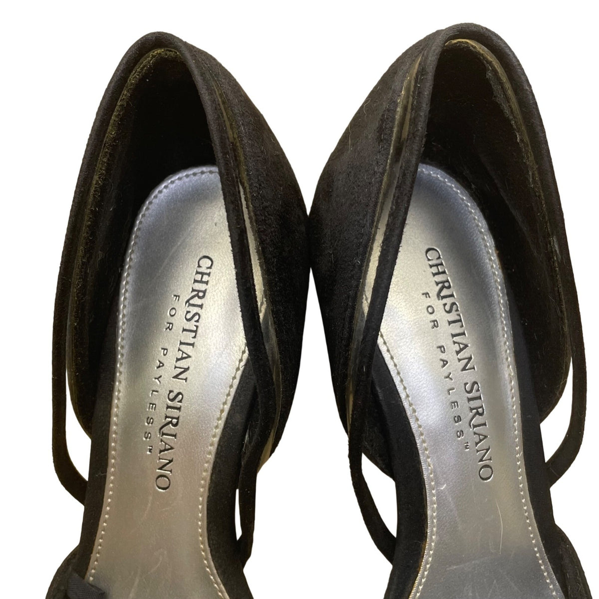 Christian Siriano Women’s Black Faux Suede DOrsay Pointed Toe Heels Size 5