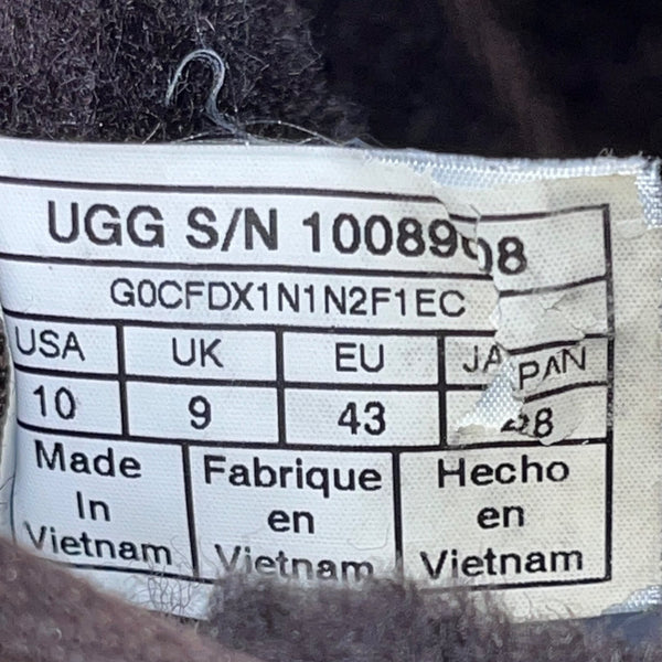 Vintage UGG Men’s Dark Brown Leather Lace-Up Shearling Lined Boots Size 10