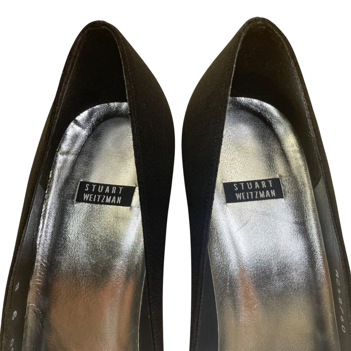 Stuart Weitzman Women’s Black Fabric Pointed Toe Era High Heels Size 9M