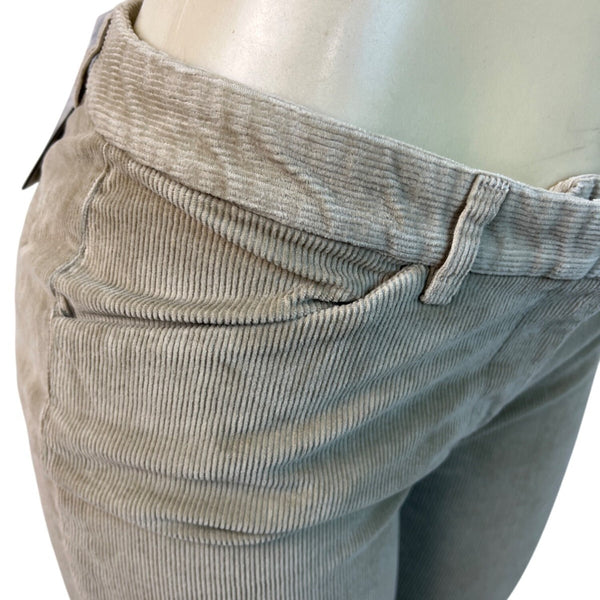 The Limited Womens Beige Corduroy Pants Mid-Rise Slim Fit Buttoned Size 6- New