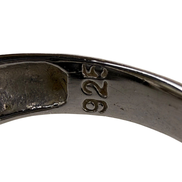 Sterling Silver 925 Two-Tone Freshwater Pearl & Diamond Accented Ring Sz 6