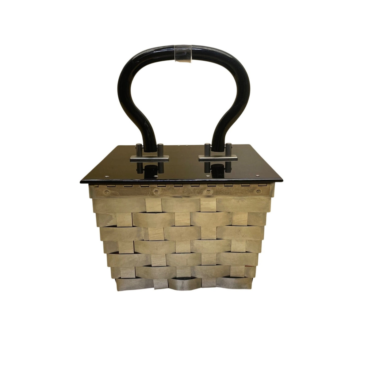 Vintage Dorset Fifth Avenue Women’s Silver & Black Metal 1950’s Basket Handbag
