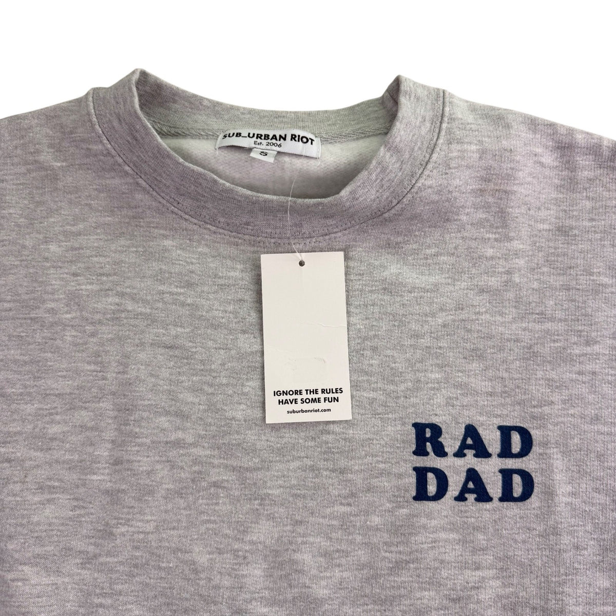 Sub_Urban Riot Men Gray/Polyester Crewneck Sweater Size S- New