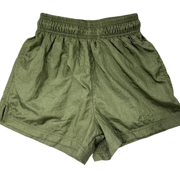 Champion Womens Shorts Olive Green Lightweight Elastic Waist Pocket Sz XS