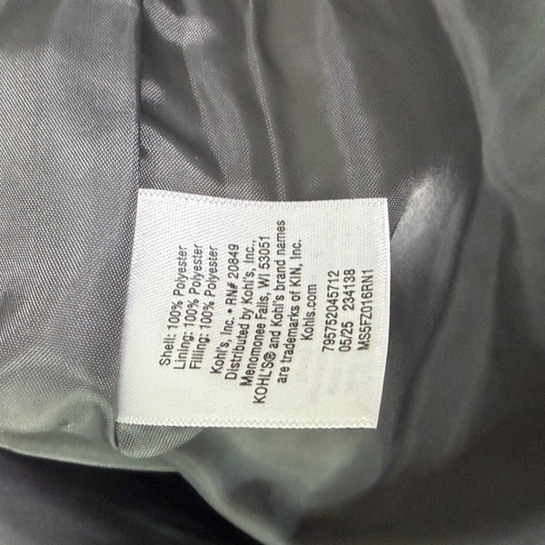 Sonoma Mens Gray Puffer Vest Full-Zip Lightweight Sleeveless Jacket Sz XXL - New