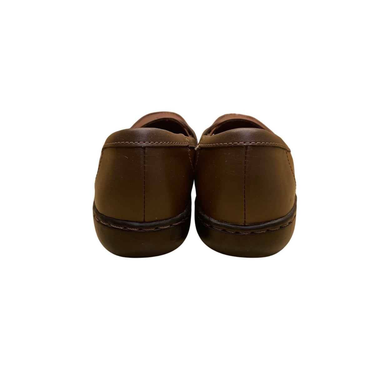Clarks Women’s Brown Leather Tassel Detail Ultra Comfort Loafers Size 9