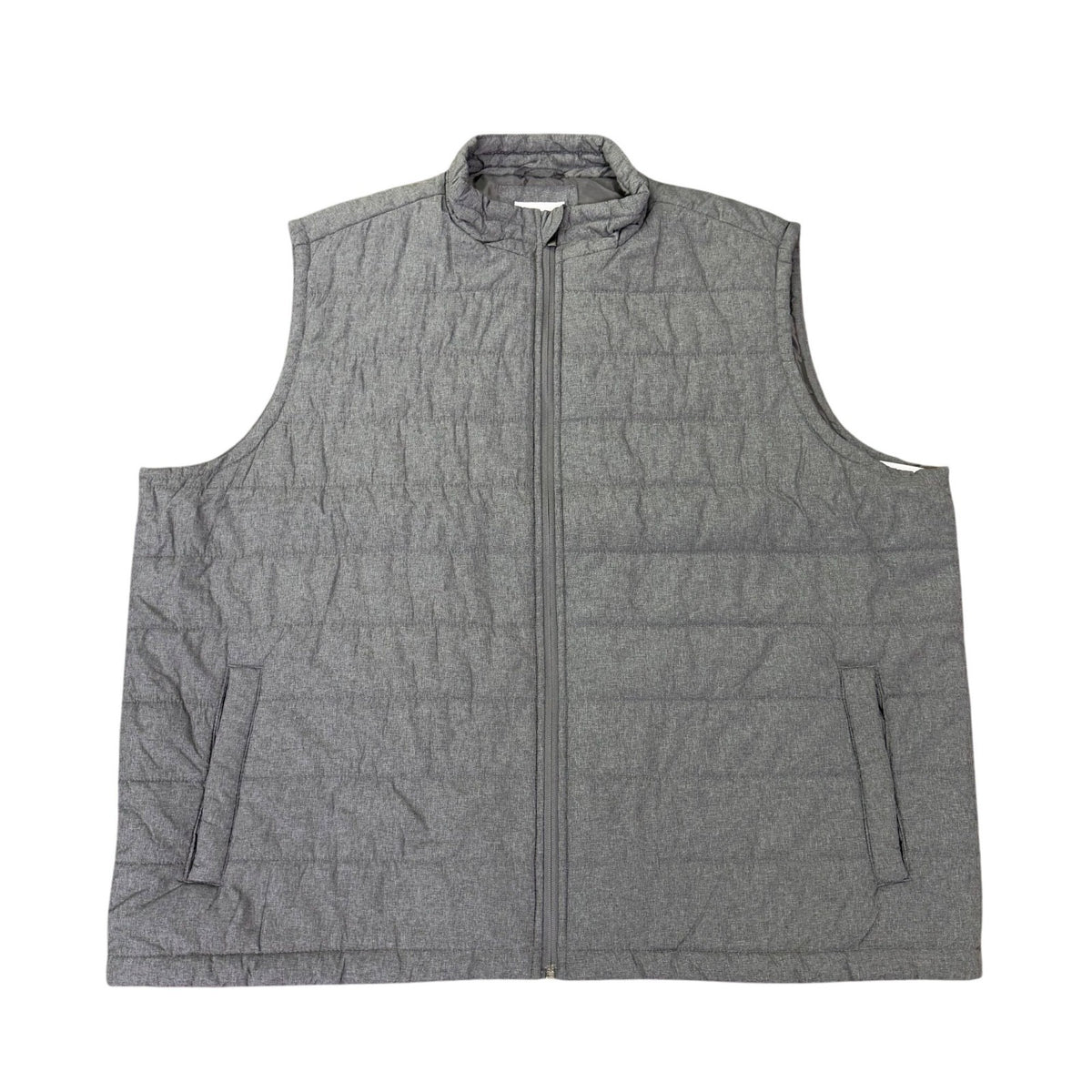Sonoma Mens Gray Puffer Vest Full-Zip Lightweight Sleeveless Jacket Sz XXL - New