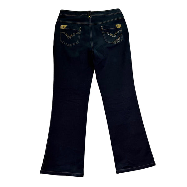Xiao Jiaren Women’s Blue Cotton Jeans Stylish Embellished Pockets Size 31 - New