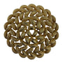 Vintage Monet Womens Gold Tone Textured Metal Vintage Circular Brooch  Jewelry