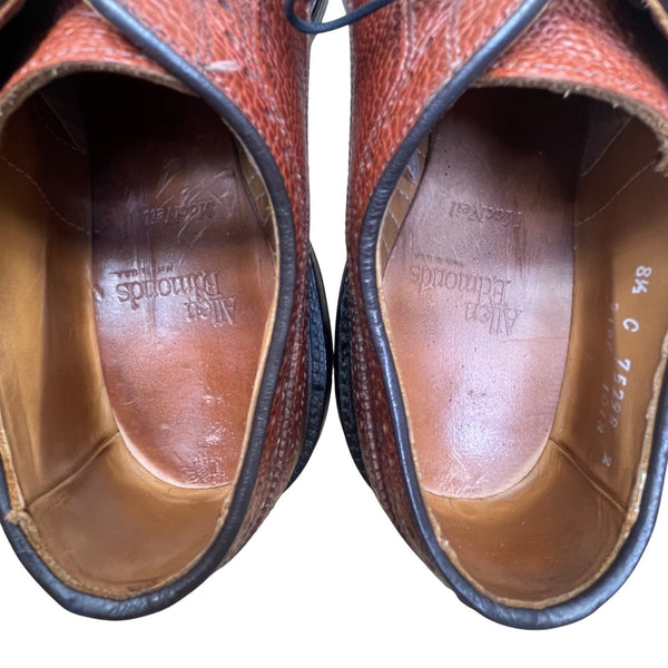 Allen Edmonds Men’s Brown Leather Classic Brogue Wingtip Dress Shoes Size 8.5c