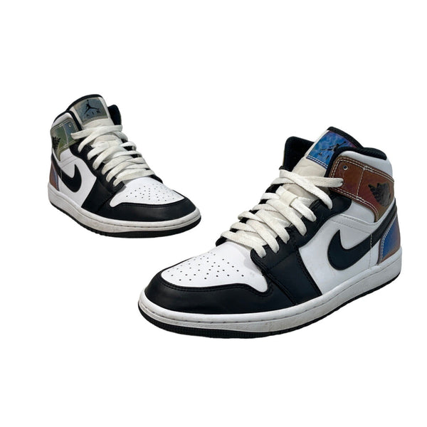 Nike Air Jordan 1 Mid Top Black and White Sz 8