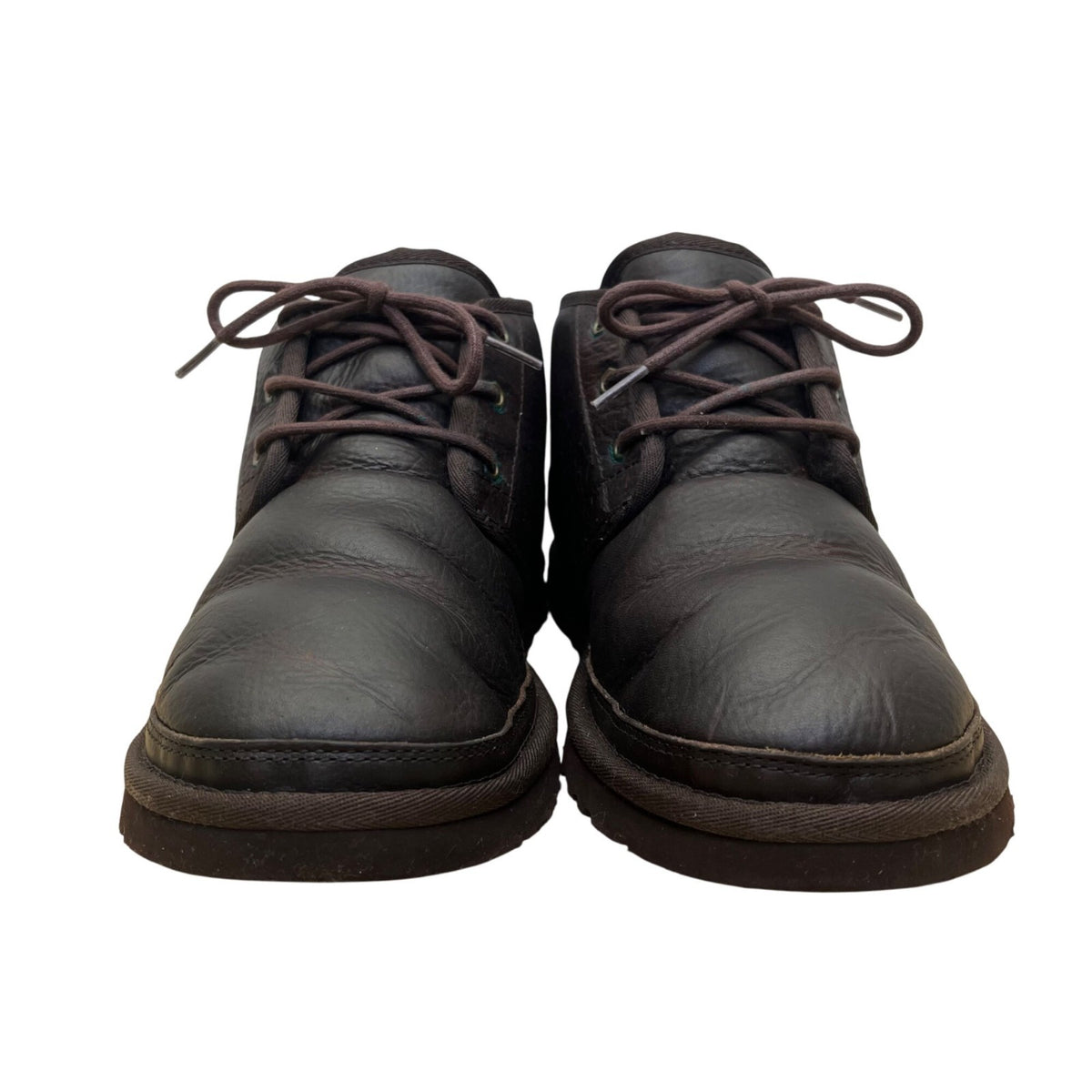 Vintage UGG Men’s Dark Brown Leather Lace-Up Shearling Lined Boots Size 10