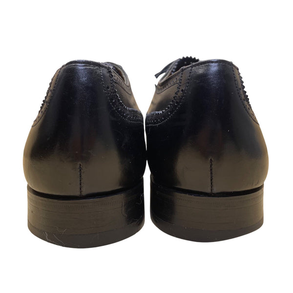 Britches Georgetowne Men’s Black Leather Wingtip Oxford Dress Shoes Size 10D
