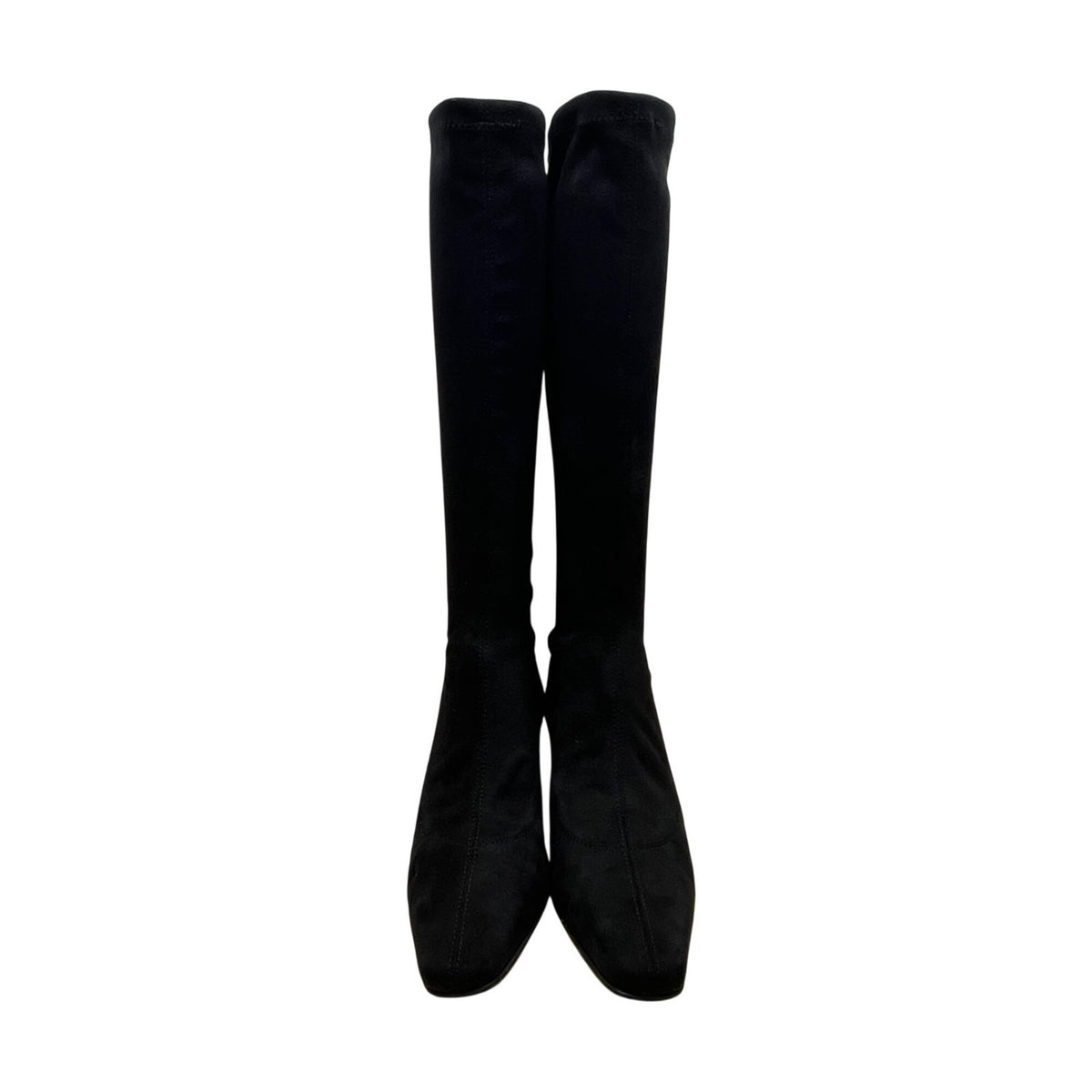Boden Made In Italy Women’s Black Faux Suede Mid-Heel Knee-High Boots Size 38