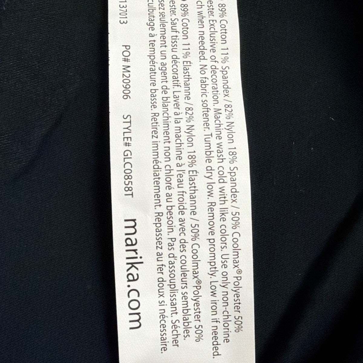 Marika Womens Black Capri Leggings With Pockets Small Stretchy Activewear