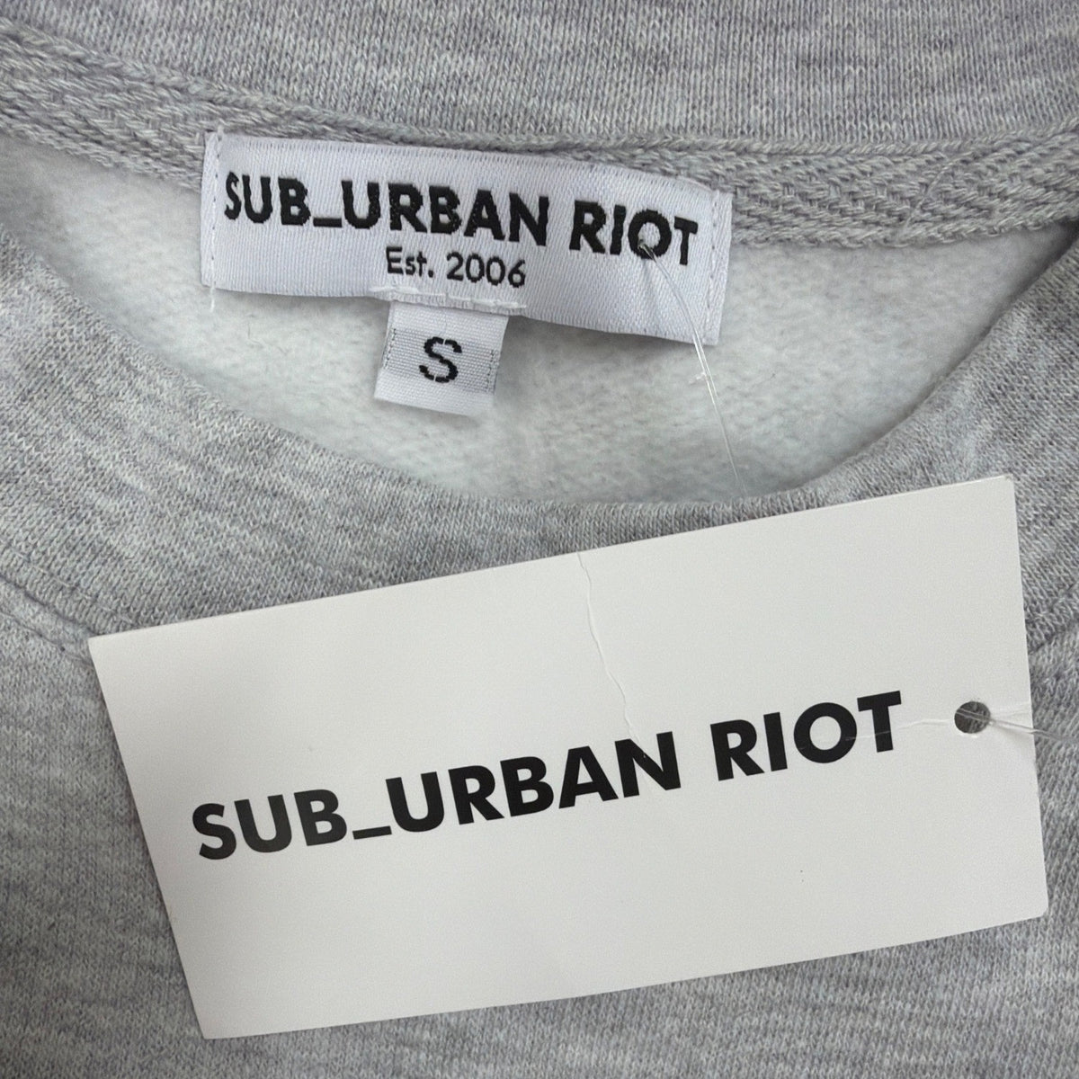Sub_Urban Riot Men Gray/Polyester Crewneck Sweater Size S- New